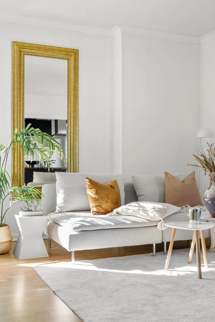 Virtually staged living room